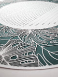 Circular Tropical Frame Papercut Printed Border Design