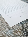Ketubah Papercut - Chevron Lines (Printed Border)