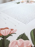 Signature Ketubah Design (Cotton Paper) Blooming Roses