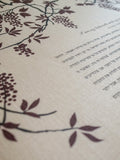 Signature Ketubah Design (Bookcloth) Grapevines
