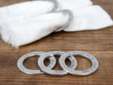 Hebrew Blessing Pewter Napkin Rings - Free Shipping