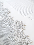 Ketubah Papercut - Lace Fringe (Metallic Border)