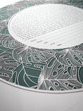 Circular Tropical Frame Papercut Printed Border Design