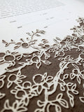 Papercut Ketubah Printed Border Branches