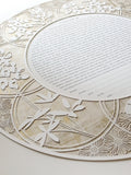Circular Wildflowers Papercut Ketubah
