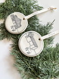 Personalized Ceramic Hand-Etched Equestrian Ornament