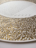 Circular Lace Leaves Papercut Ketubah