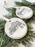 Personalized Ceramic Hand-Etched Equestrian Ornament
