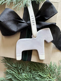 Personalized Ceramic Dala Horse Ornament