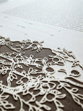 Papercut Ketubah Printed Border Branches