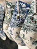 Equestrian Toile-Printed Linen Holiday Stocking