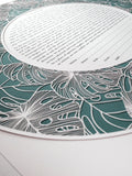 Circular Tropical Frame Papercut Printed Border Design