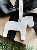 Personalized Ceramic Dala Horse Ornament