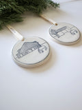 Personalized Ceramic Hand-Etched Equestrian Ornament