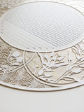 Circular Wildflowers Papercut Ketubah