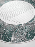 Circular Tropical Frame Papercut Printed Border Design