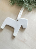 Personalized Ceramic Dala Horse Ornament