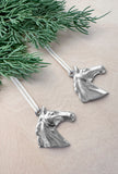Pewter Equestrian Thoroughbred Ornament