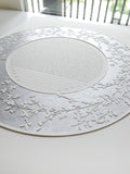 Circular Sprigs Papercut Metallic Border Design