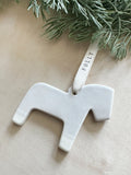 Personalized Ceramic Dala Horse Ornament