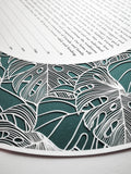 Circular Tropical Frame Papercut Printed Border Design