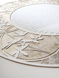 Circular Wildflowers Papercut Ketubah