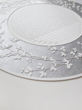 Circular Sprigs Papercut Metallic Border Design