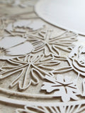 Circular Wildflowers Papercut Ketubah