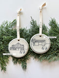 Personalized Ceramic Hand-Etched Equestrian Ornament