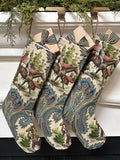 Equestrian Paisley Holiday Stocking