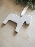 Personalized Ceramic Dala Horse Ornament