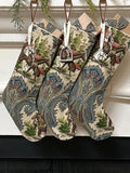 Equestrian Paisley Holiday Stocking