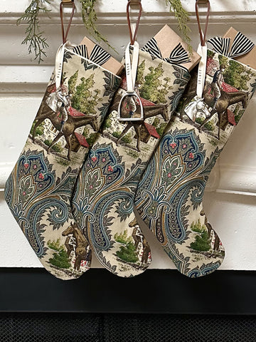 Equestrian Paisley Holiday Stocking
