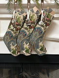 Equestrian Paisley Holiday Stocking
