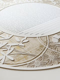 Circular Wildflowers Papercut Ketubah