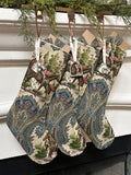Equestrian Paisley Holiday Stocking