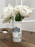 Ceramic Hand-Etched Equestrian Everyday Bud Vase
