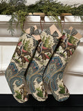 Equestrian Paisley Holiday Stocking