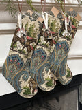 Equestrian Paisley Holiday Stocking
