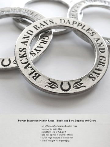 Napkin Rings - Blacks and Bays, Dapples and Grays