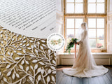 Circular Lace Leaves Papercut Ketubah
