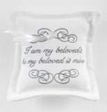 Heirloom Embroidered Ring Bearer Pillow - Free Shipping