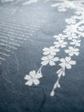 Signature Ketubah - Falling Blossoms on Washi Paper