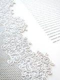 Ketubah Papercut - Lace Fringe (Metallic Border)