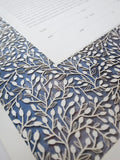 Ketubah Papercut - Lace Leaves (Printed Border)