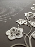 Papercut Ketubah Blooming Garden