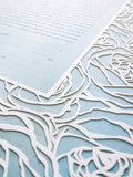 Papercut Ketubah Roses Frame