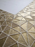 Ketubah Papercut - Geometric (Metallic Border)
