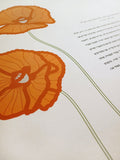 Signature Ketubah - Poppies