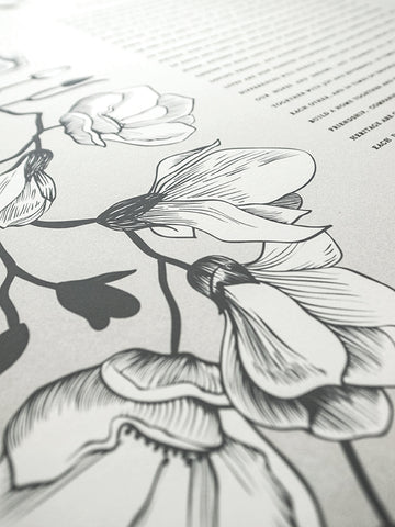 Signature Ketubah Design (Cotton Paper) Southern Magnolias